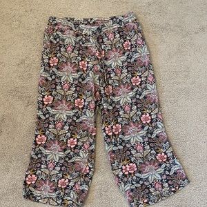 LOFT cropped wide leg pull on pants